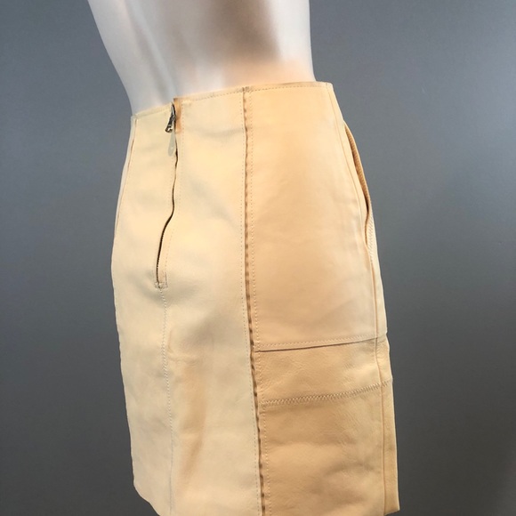 NWOT 3.1 Phillip Lim Cream Leather Skirt Size 0 - Picture 8 of 16
